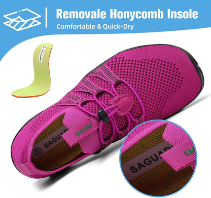 Water Shoes for Women Men Barefoot Beach Shoe Quick Dry Aqua Swim Socks for Surfing Yoga Size 4.5-15 Women/3-13.5 Men